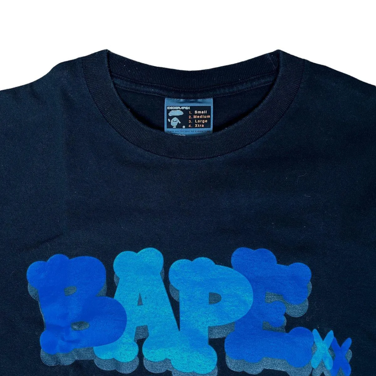 A BATHING APE x KAWS logo short sleeve T-shirt Black (S)