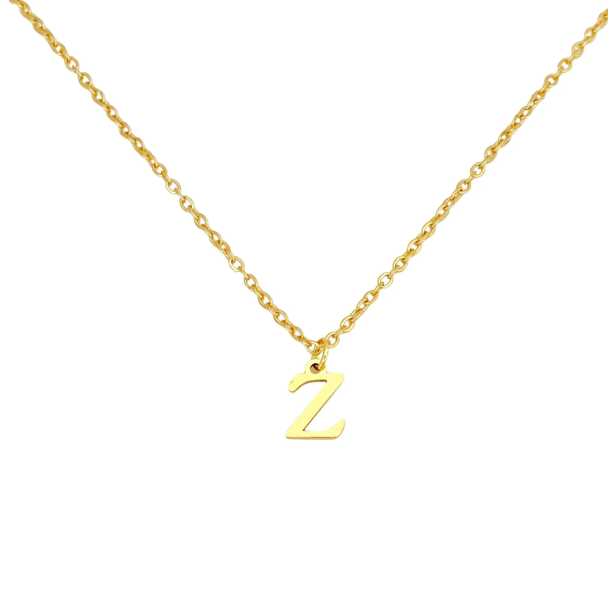 Alphabet Necklace Gold