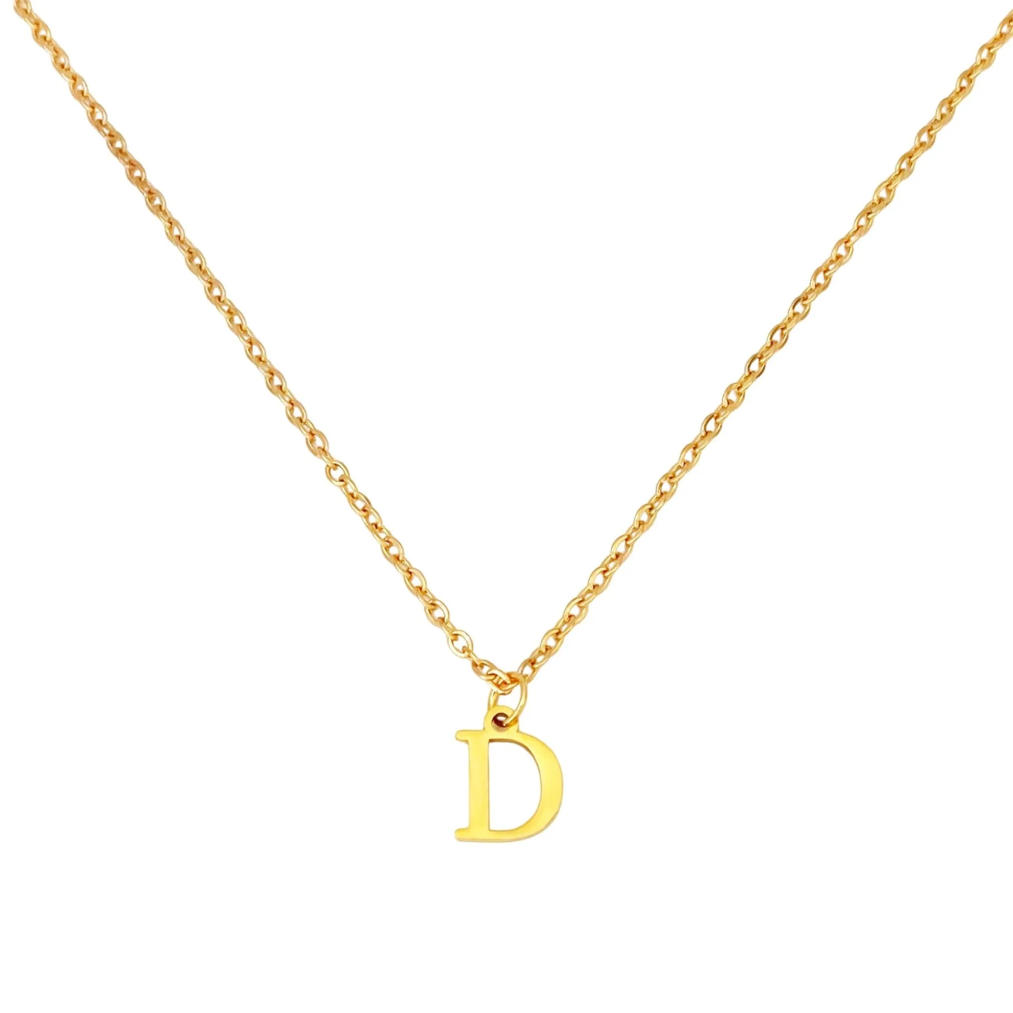 Alphabet Necklace Gold