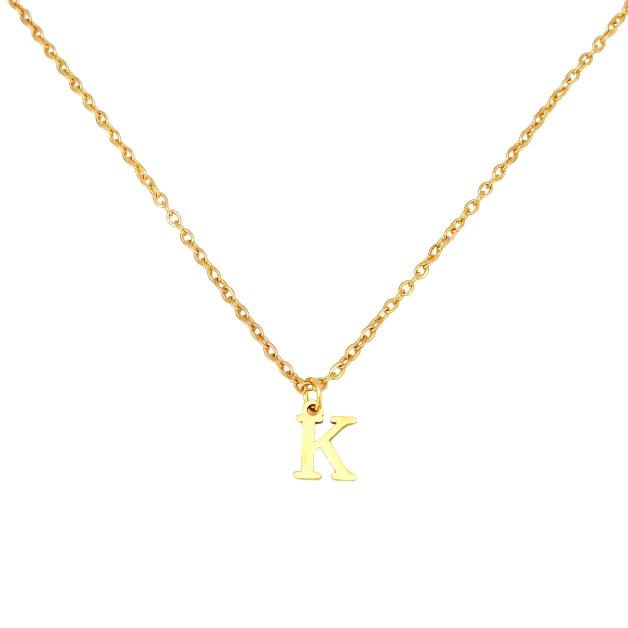 Alphabet Necklace Gold