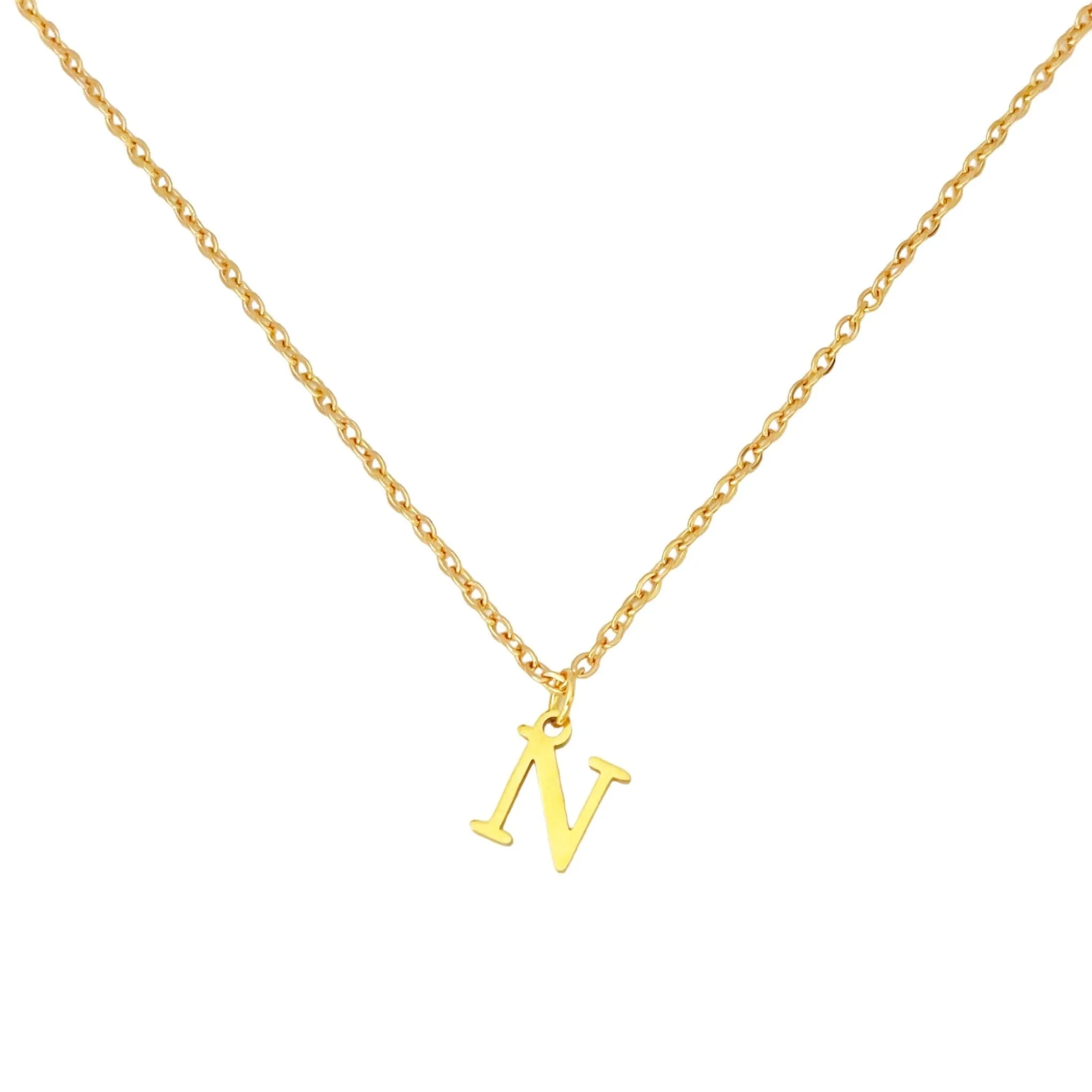 Alphabet Necklace Gold