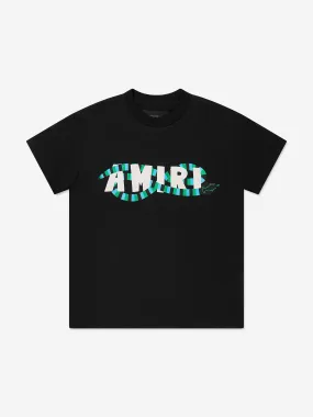 Amiri Kids Snake Logo T-Shirt in Black