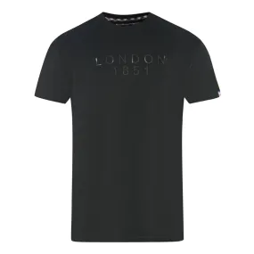 Aquascutum London 1851 Tape Logo Black T-Shirt