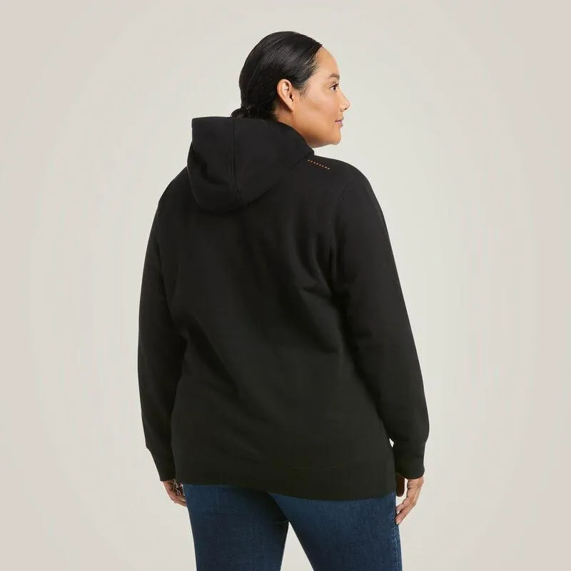 Ariat Women's Rebar Graphic Hoodie in Black & Purple 10037620