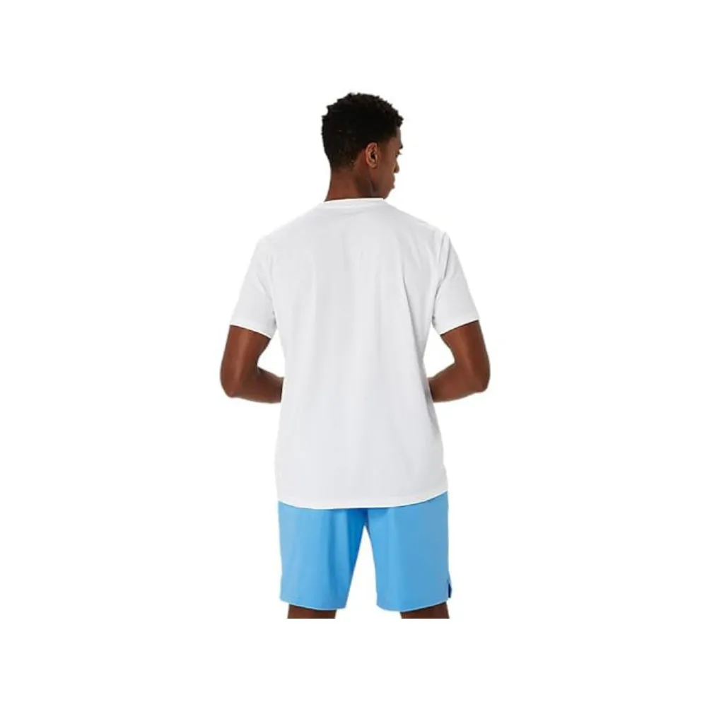 ASICS Men's Seasonal Logo Graphic Short Sleeve Top (Brilliant White)