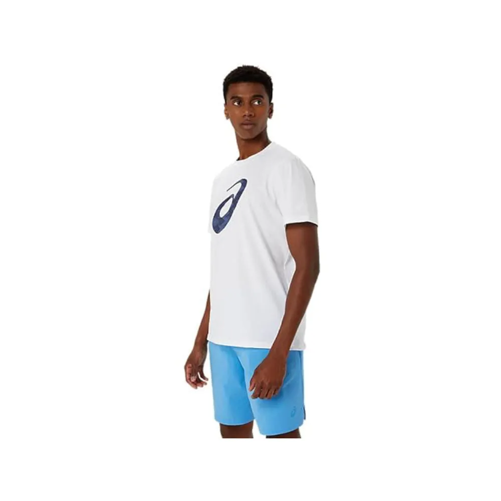 ASICS Men's Seasonal Logo Graphic Short Sleeve Top (Brilliant White)