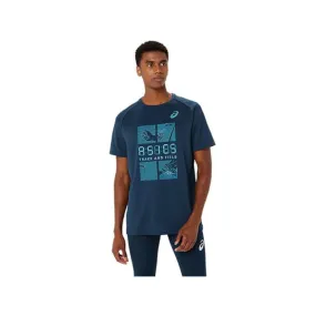 ASICS Men's Track Practice Graphic Top (French Blue)