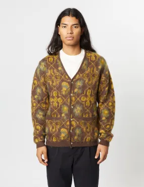 Beams Plus Botanical Cardigan - Brown