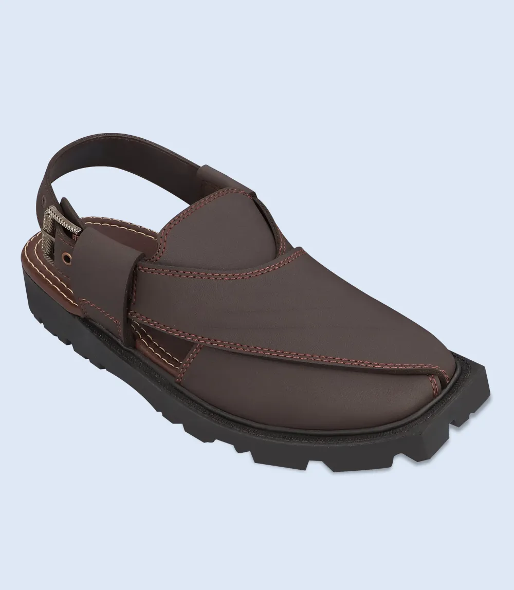 BM6673-BROWN-Men Peshawari