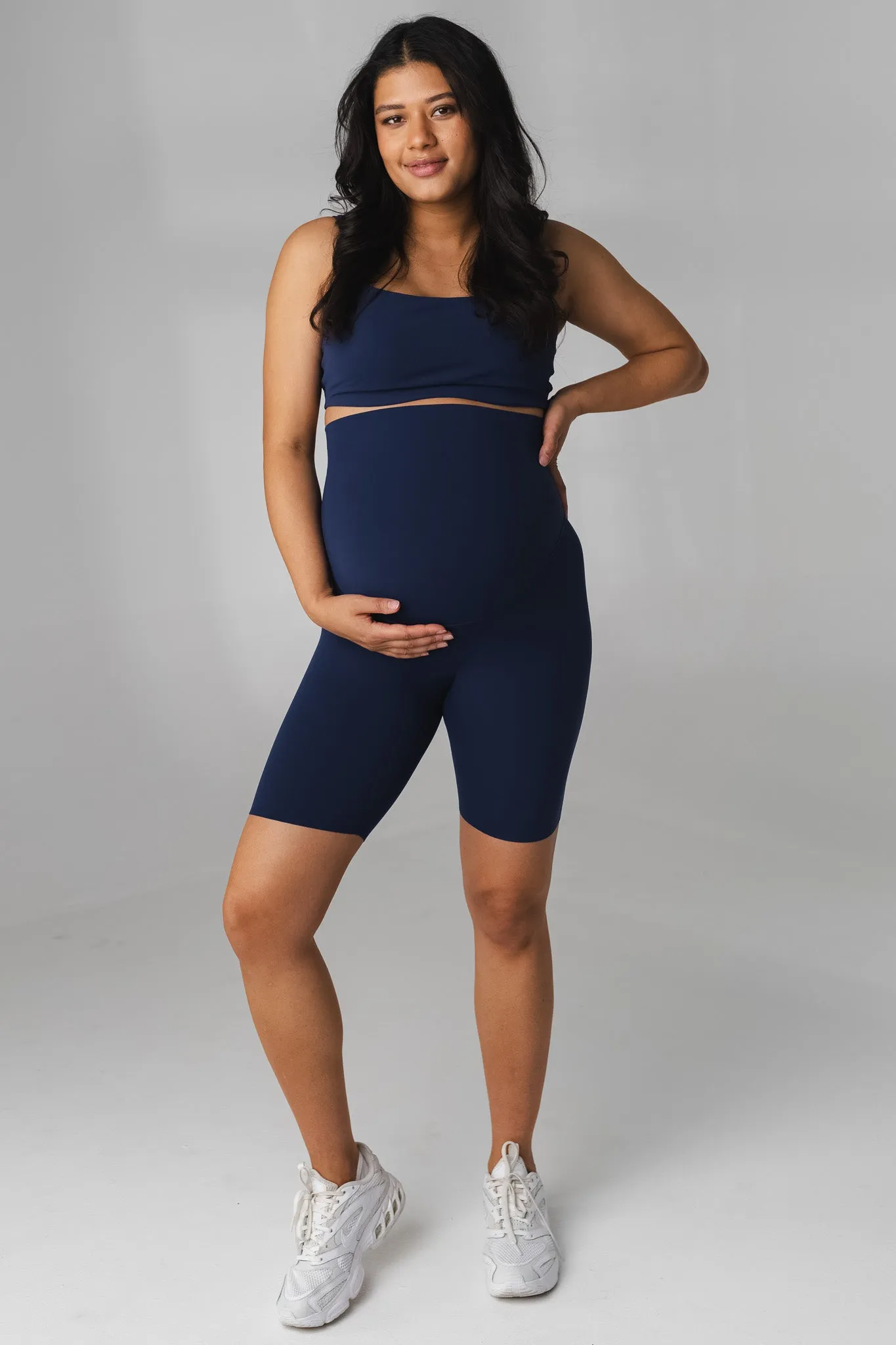 Cloud II™ Maternity Biker Short - Sapphire