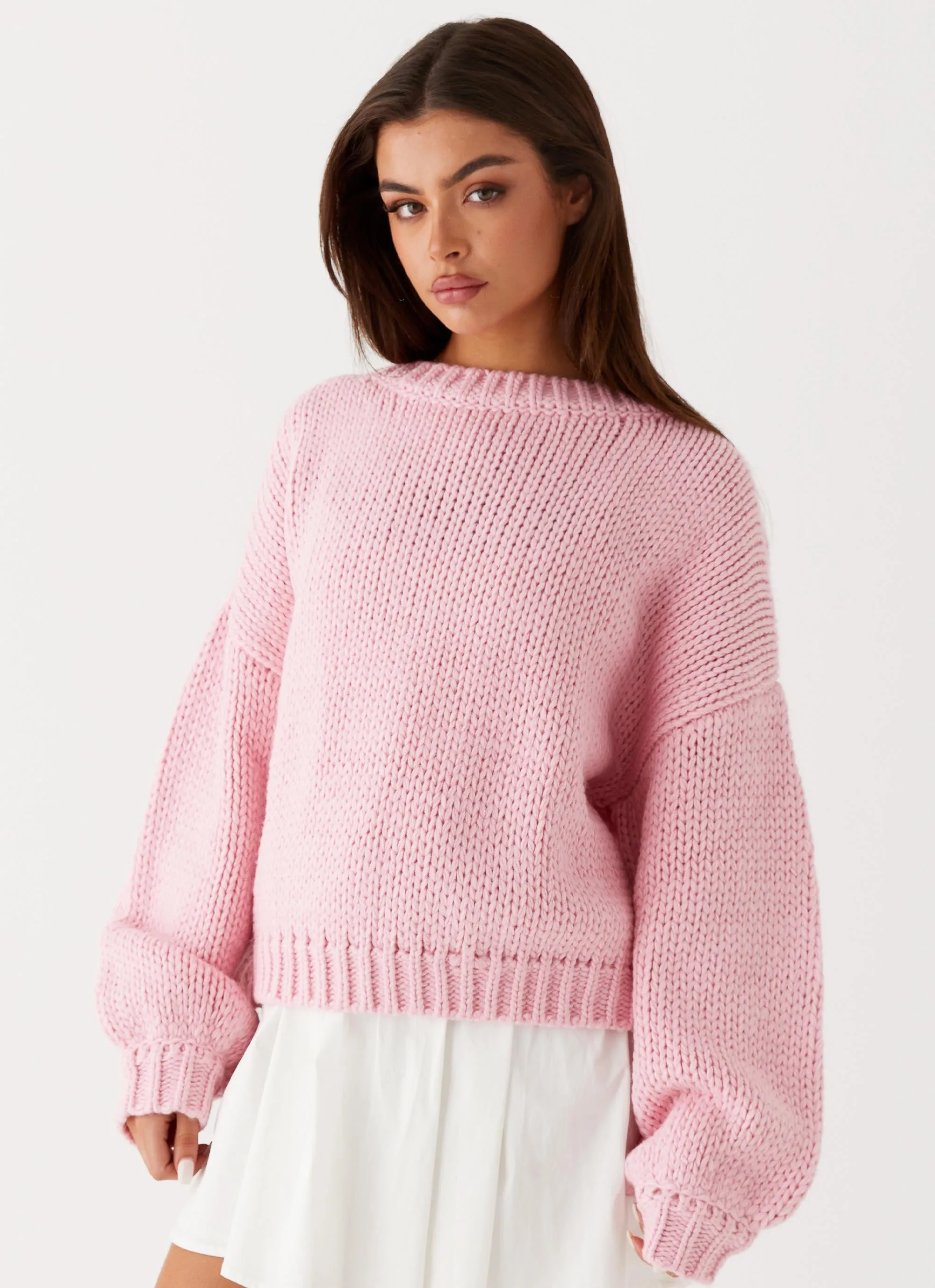 Costella Knit Sweater - Pink