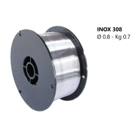 Filo acciaio INOX 308 LSI saldatura MIG diametro 0.8mm kg 0.7