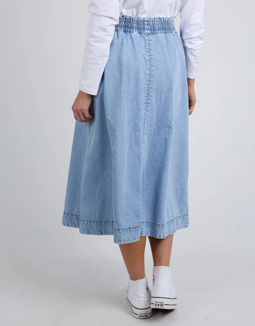 Greta Denim Skirt - Light Blue Wash