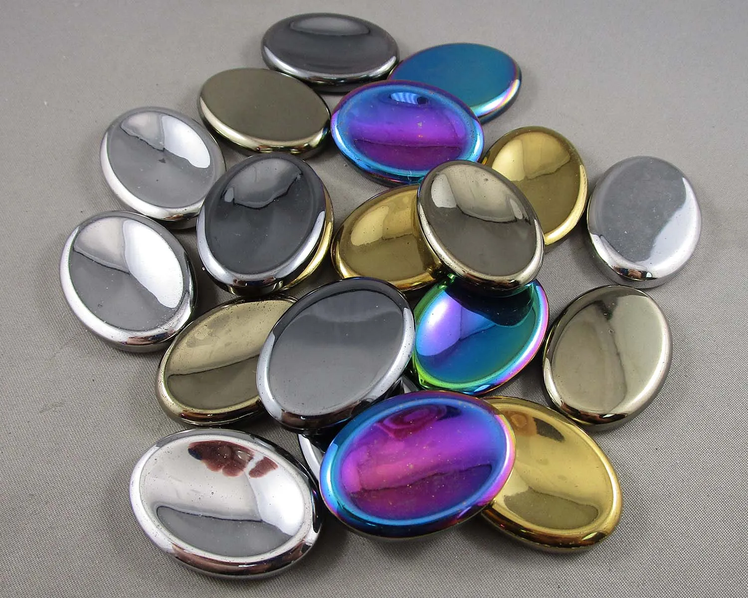 Hematite Worry Stone (Various Colors) 1pc C336