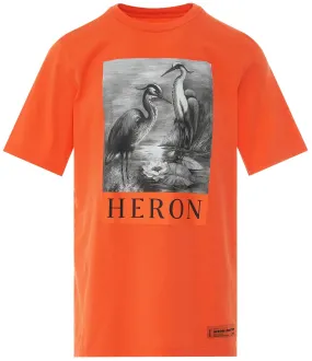 Heron Preston Heron BW Oversized T-Shirt Orange Black