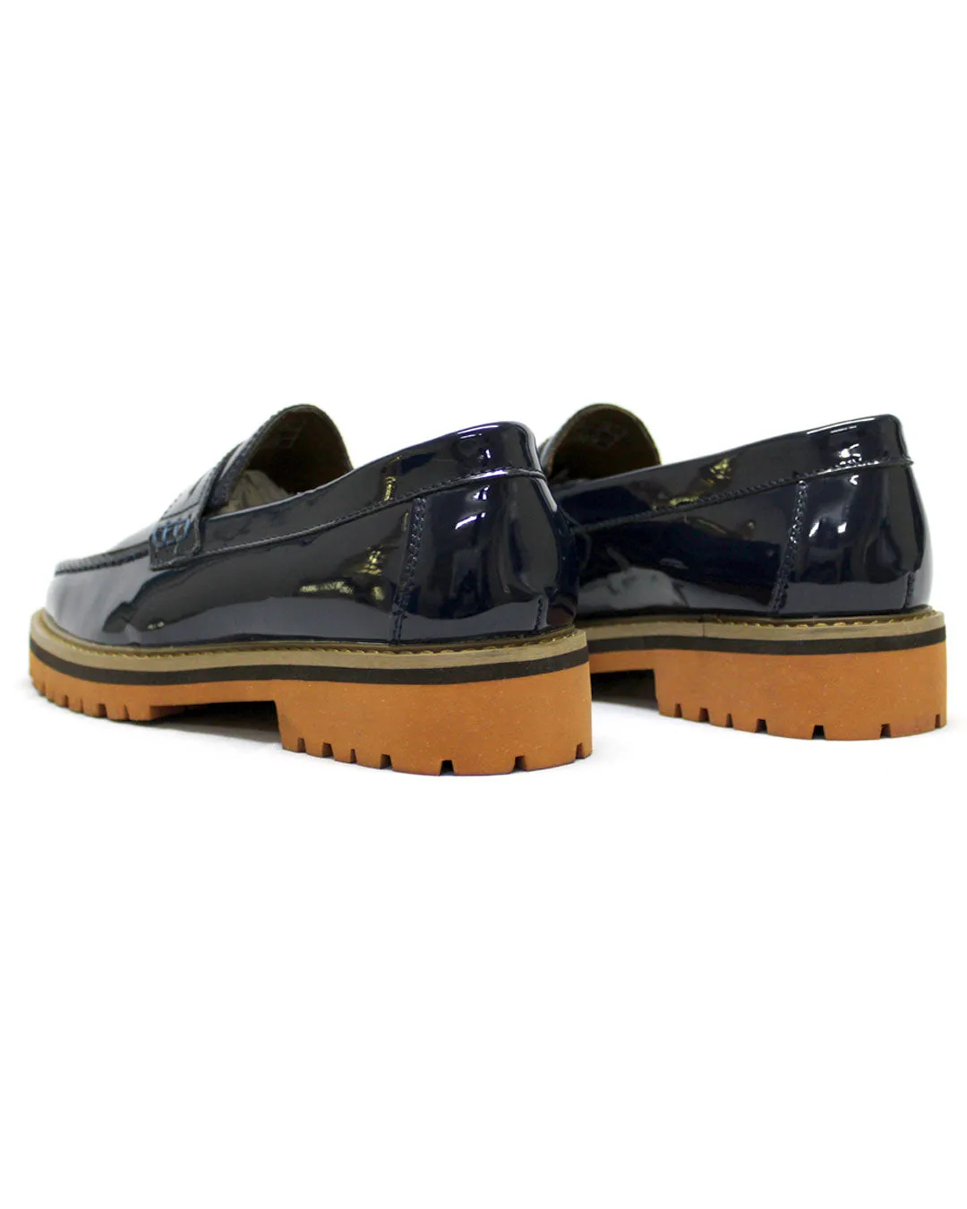 K7 Patent Leather Navy Moccasin