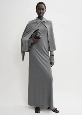 Long-sleeve jersey dress grey melange