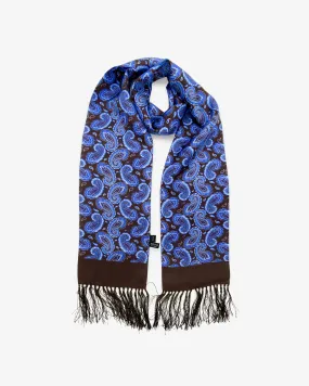 Men's Silk Aviator Scarf in Paisley - The Myers Aviator