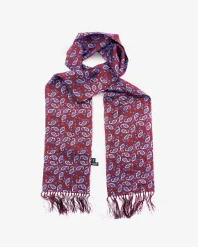 Men's Silk Aviator Scarf in Paisley - The Palakta Aviator