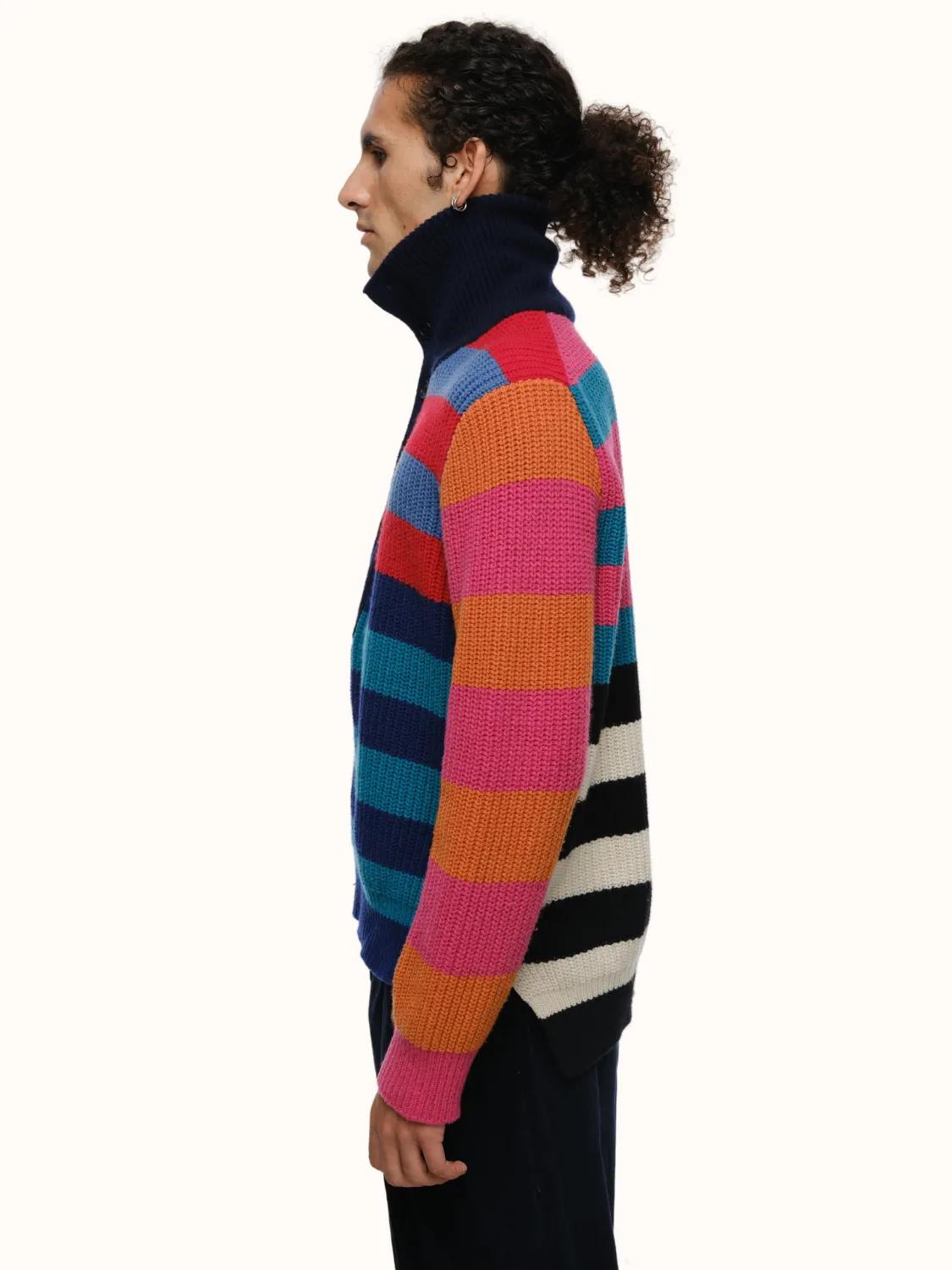 Parker Button Front Sweater in Recycled Cashmere & Recycled Wool