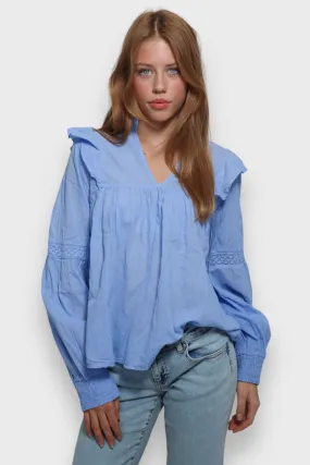 "Glory" blouse sky blue