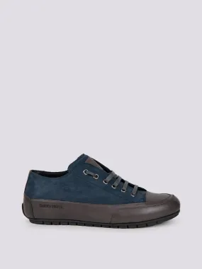 Sneaker ROCK in camoscio blu