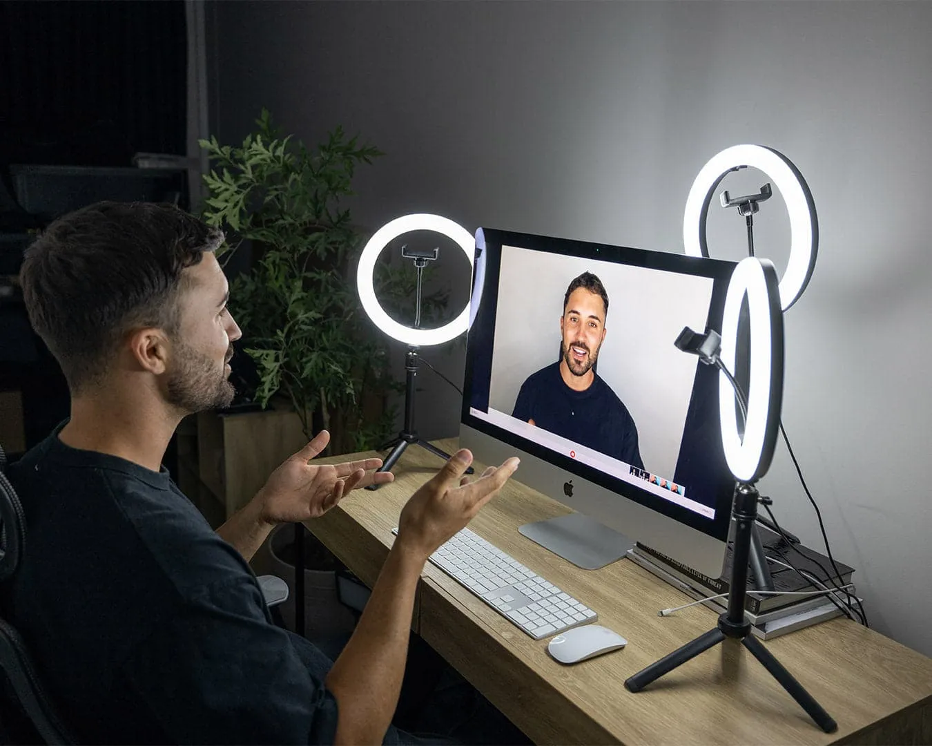 'Triple Rainbow' Youtube Gaming Content Creator Dual RGB Unicorn Ring Light Kit