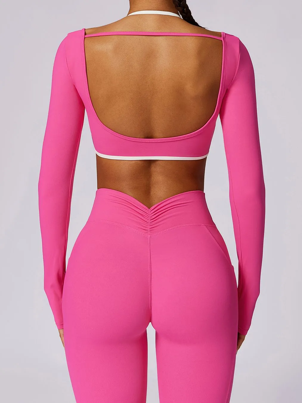 ZASUWA Female Backless Halter V-shaped Waist Quick Dry Tracksuit